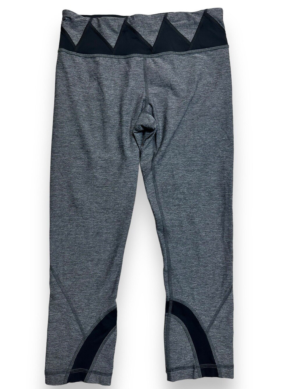 Lululemon Run Inspire II Crop Leggings Women's 6 Heathered Deep Coal Fa14 Quilt
